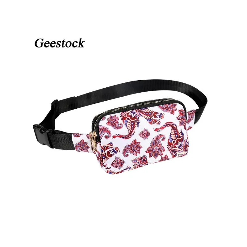 Geestock – sacs de ceinture pour femmes, sac de taille à double fermeture éclair, sac banane tendance, sac à bandoulière étanche pour téléphone, étui pour Shopping 1216w