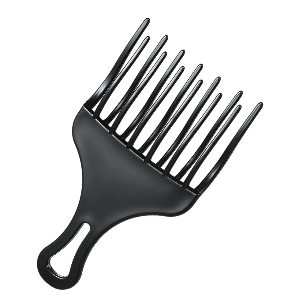 Insert Hair Pick Comb Wide Teeth Afro Fork Combs Plastic High Low Gear Brushes For Curly Hairdressing Styling Tool Large Size5355885