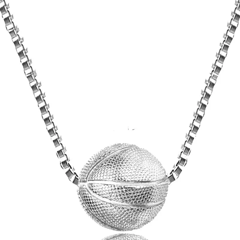 Basket guld och silverhängen rostfritt stål halsband smycken sporthängen smycken fabrik hela7148711