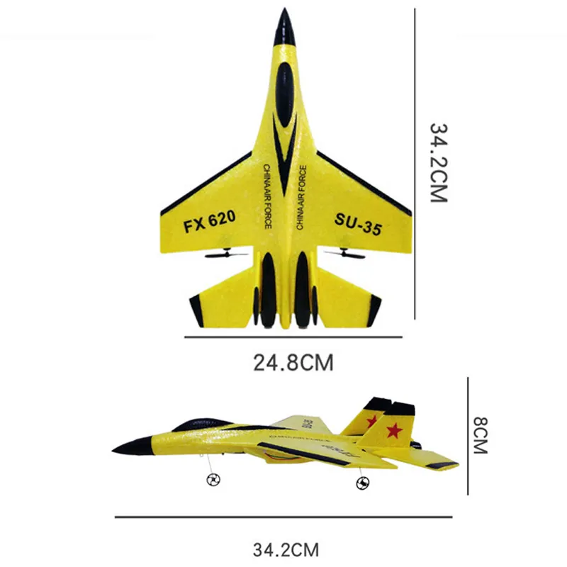 RC Plane SU-35 Glieur à distance Wingspan Radio Control Drones Airplanes RTF UAV Noël cadeau Assemblé Modèle de vol Toys 2203118098582