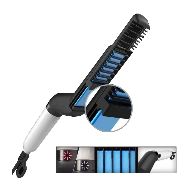 Многофункциональный электрический гребень для волос кисти выпрямитель для бороды выпрямить прямой Curler Styling Tools 220222
