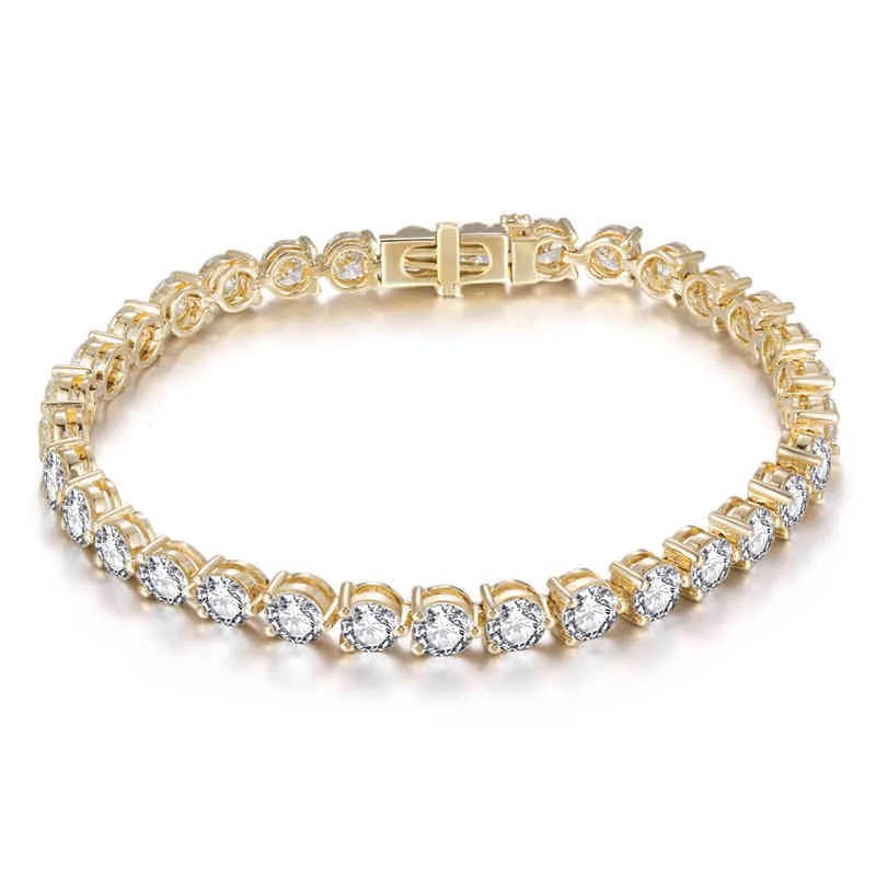 MS-307 HPHT LAB Gromm Diamond Tenise Bracelet 4.2MM GH SI 10K الذهب والمجوهرات تخصيص