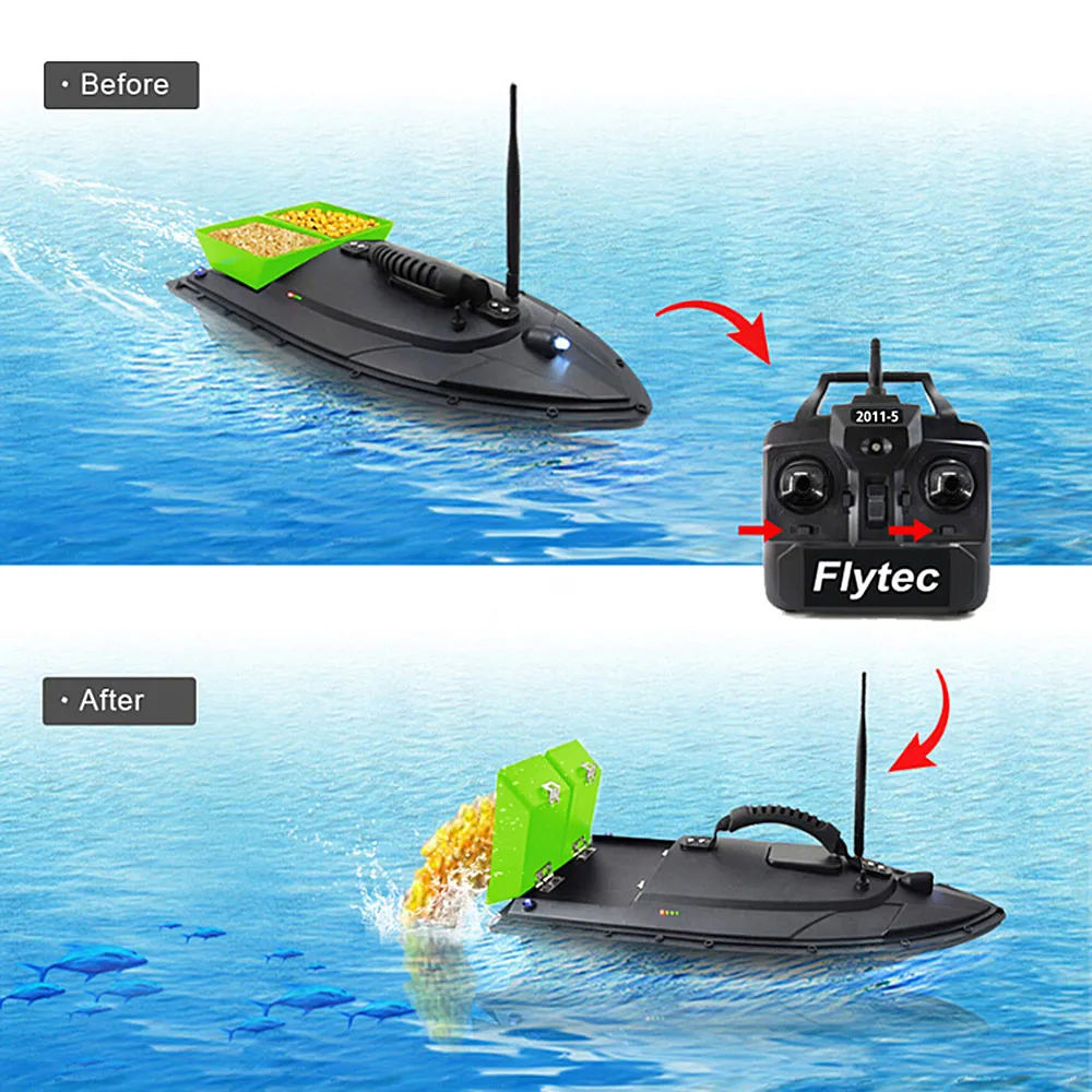 Flytec 2011-5 détecteur de poisson 1.5kg chargement télécommande bateau d'appât de pêche RC KIT de bateau Version bateau à monter soi-même