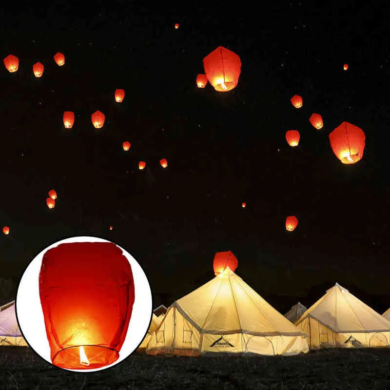 10-30 pièces chinois papier ciel volant lanternes mouche bougie lampes ing lumière fête de noël mariage Festival décoration R231128