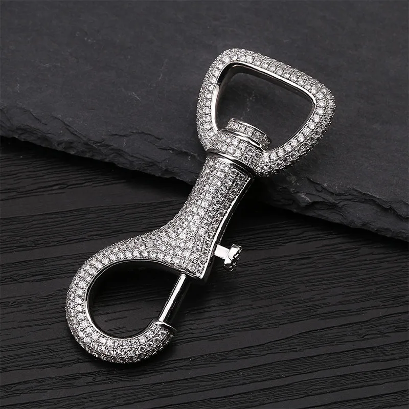 Luxe Designer Sieraden Sleutelhanger Iced Out Bling Diamanten Sleutelhanger Hip Hop Sleutelhanger Mannen Accessoires Goud Zilver portachiavi designe2995