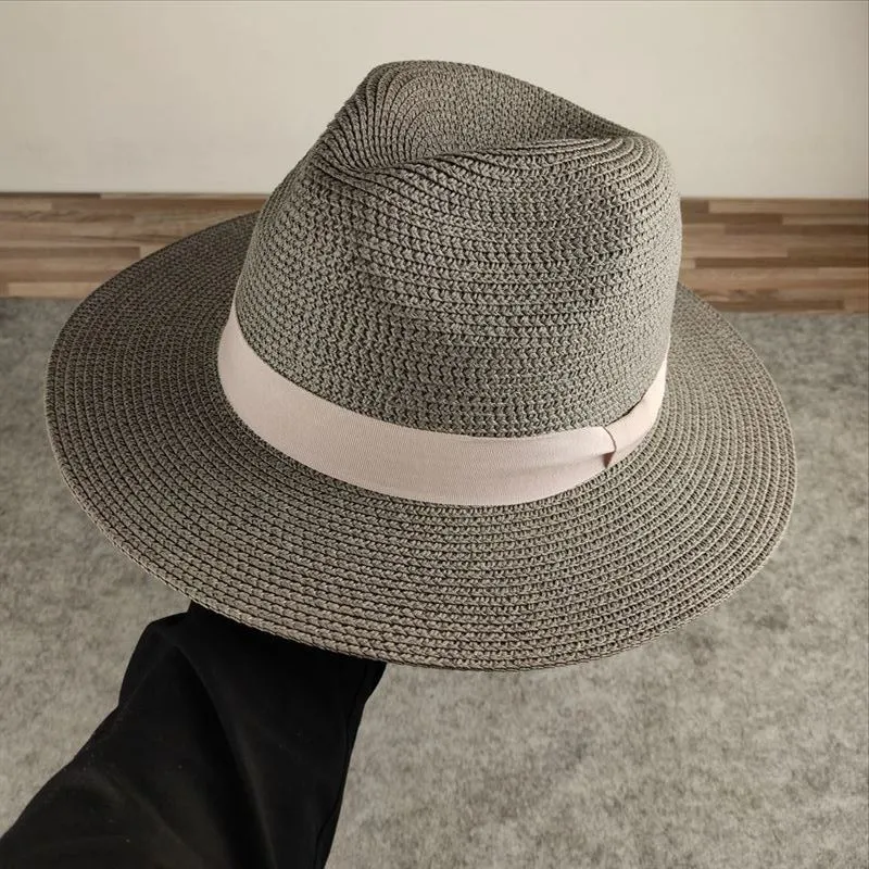 Plus taille hommes hat de paille plage oversize de soleil cape de soleil Lady Panama CAP grand taille chapeau seau grand taille fedora chapeau 5558cm 5960cm 6163cm 24319987965