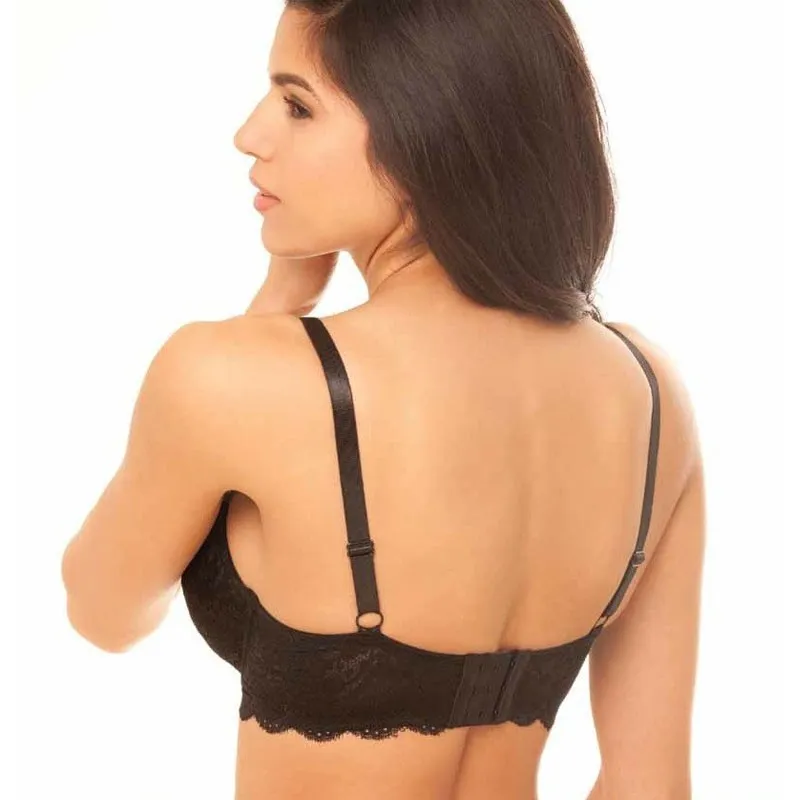 Sujetador push-up de encaje negro sexy Sujetador ultra potenciador Sujetadores de talla grande para mujer C D DD DDD E F G 30 32 34 36 38 40 42 44 46 # 7609