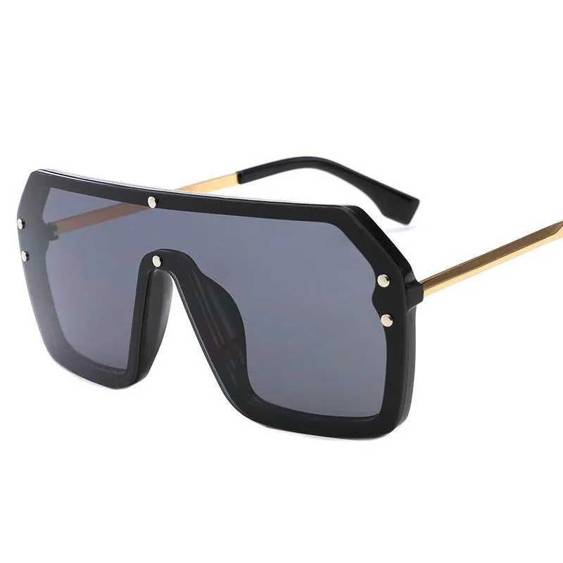 Zonnebrillen F Letter Women Vintage Oversized Gradient Sun Glasses Shades vrouwelijke luxe ontwerper UV400 Sunglass311d