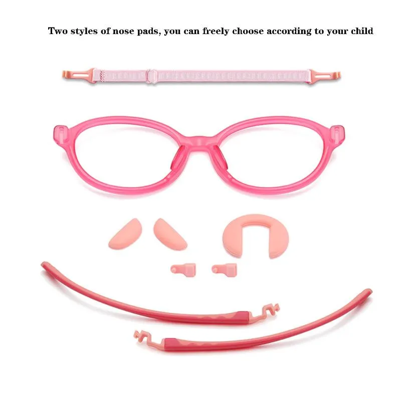 Högkvalitativ anti blå ljus barnglasögon barn silikonglasögon mjuk ram ram datorglasögon för pojke flickor272n