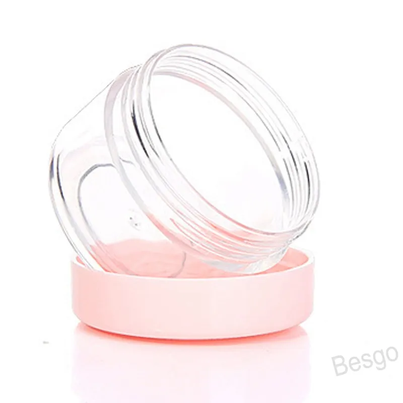 10/15 / 20g Scatola cosmetica in plastica Confezione di prova Vaso cosmetico Imballaggio Bottiglia sottoscatola Contenitore rotondo Base Crema Scatole campione BH4258 TYJ