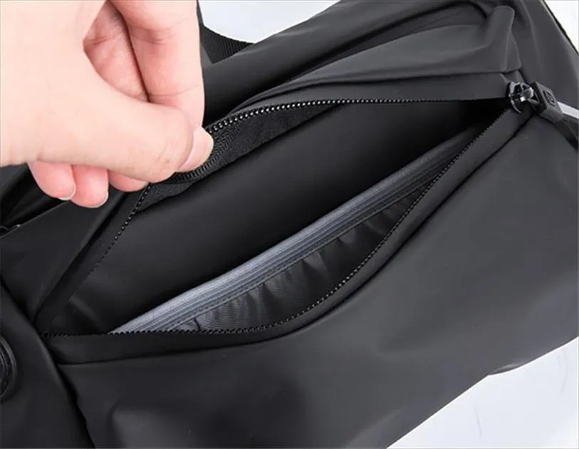 Riñonera impermeable para mujer y hombre, riñonera negra, riñonera a la moda, bolso de viaje, bolsas de pecho para mujer 235Y