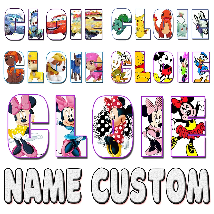 Broderie diamant Diamand art tableau Full Square 5D Diamond painting Kit 5D Personalizzazione del nome Foto strumenti lettere personalizzate Cartoon 201112