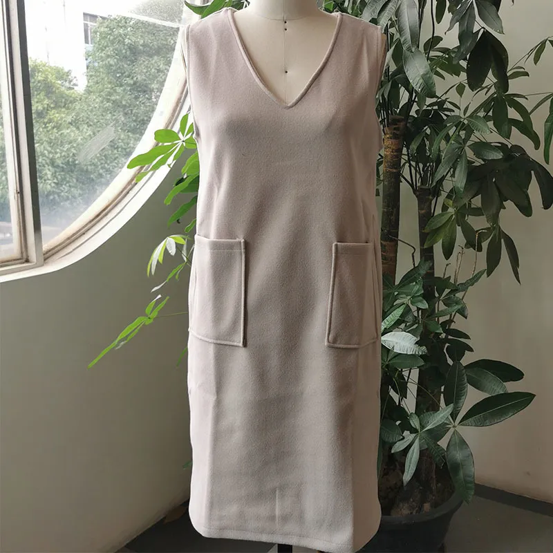 Annelik Kadın Hamilelik Kış Tank Elbise Mama Giysileri Koreli Örme Diz Uzunluğu Katı Cep Nedensel Elbise Japonya 2011265614967