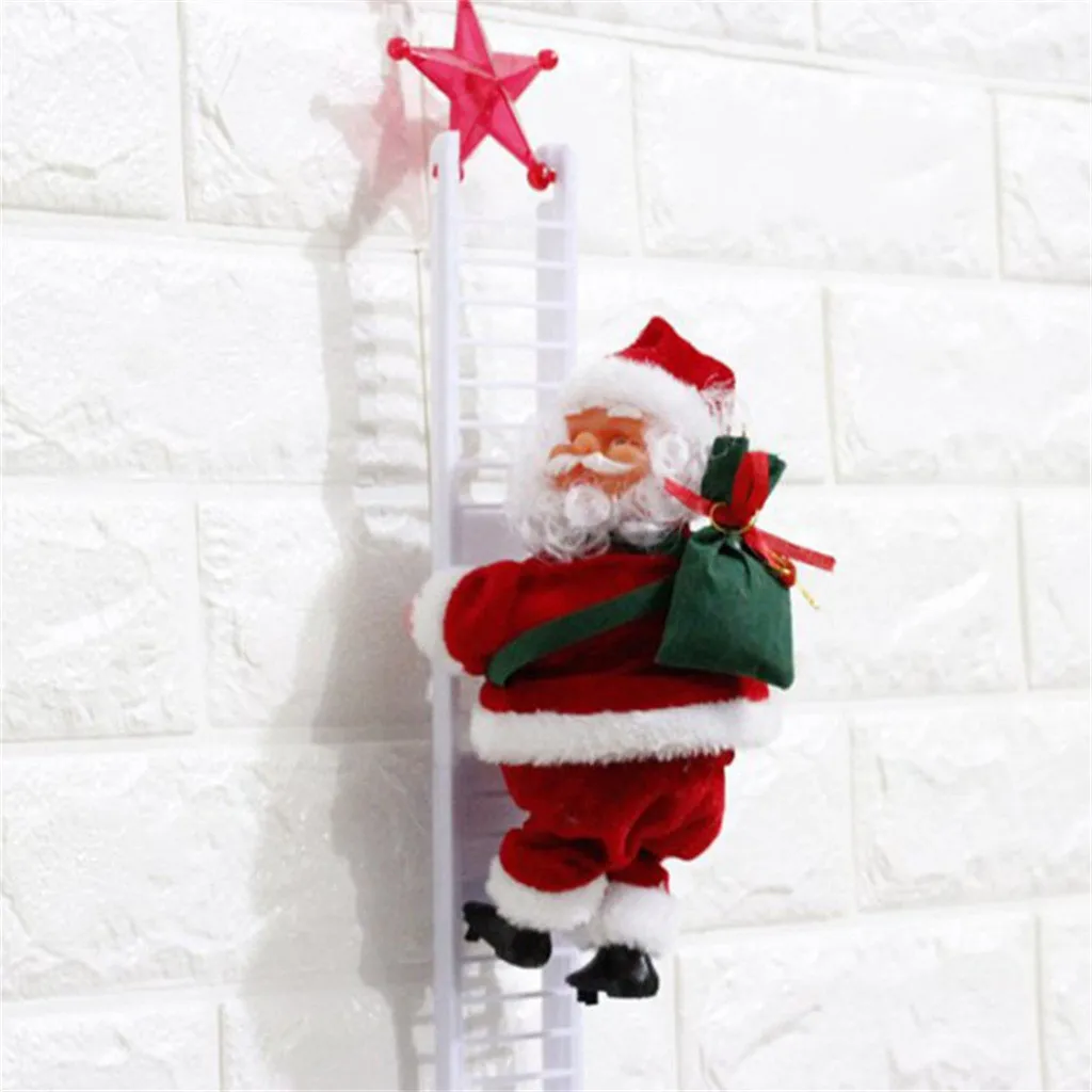 سلم عيد الميلاد سانتا كلوز الكهربائية شنق عيد الميلاد زخرفة ألعاب شجرة الزخرفة حفلة مضحكة الأطفال هدايا y201020