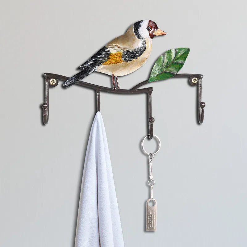 Porta della chiave di uccello muro decorativo gancio di ferro gancio gancio montato Cappello tavolo da tavolo da tavolo vintage decorazioni la casa uccelli 220311