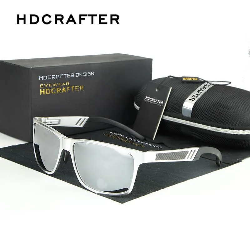 HDCRAFTER aluminium magnésium lunettes de soleil polarisées hommes conduite lunettes de soleil carrées pour lunettes pour homme masculino172e