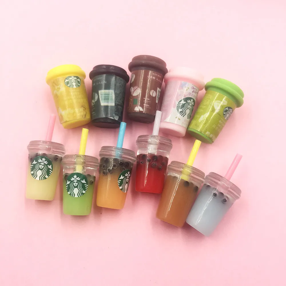 Миниатюрная каваи 3D Drink Cups Custs Cabochons