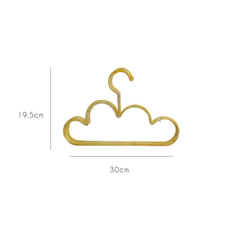 Nordic Gold Iron Mini Coat Hanger Cloud Shape Wall Hook Storage Organizer Decoration Tool For Baby Kid Clothes Dress Towel 201219