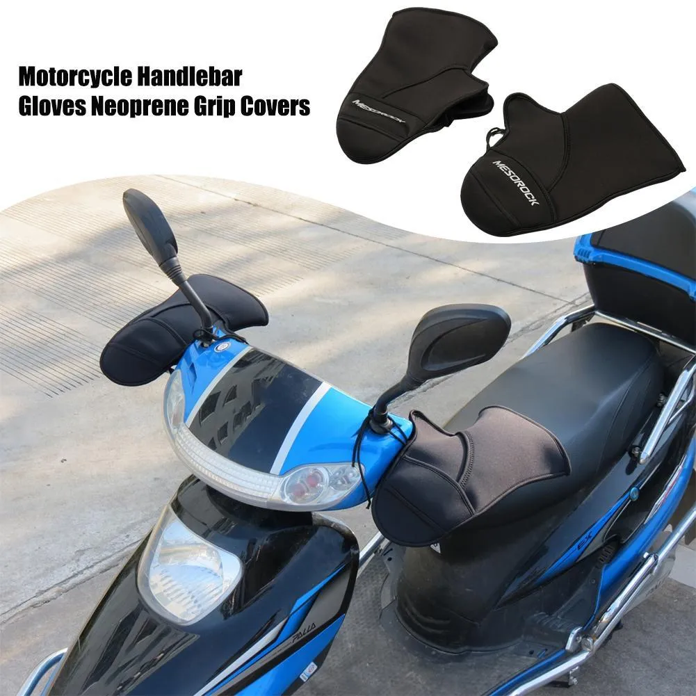 Vintermotorcykelhandskar vindtät motorcykel varmt handtag täcke styr handskar neopren handtag bar grepp täcker muffs gant moto 20237b