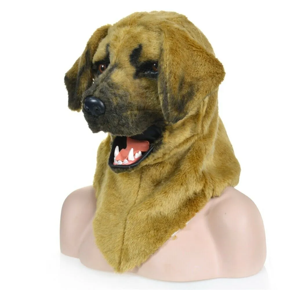 Costumes de mascotte, tête de chien jaune, Costume de mascotte, peut bouger la bouche, tenue d'halloween