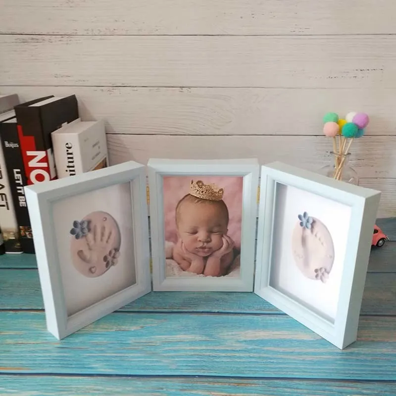 Bebê Mão e Pé Impressão Casting Kit Recém-nascido Pegada Toy Modelando Clay Presentes Memorial Presentes Lembranças Frame da Foto Infantil Presente 201211