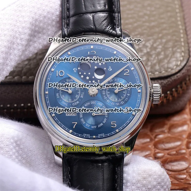 Eternity V9F Super versión Calendario perpetuo 502305 Fase lunar Reserva de energía A52610 Automático Esfera blanca Reloj para hombre Caja CNC Spor2051