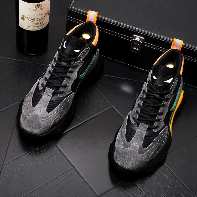Fashion Designer Lace Up Business Wedding Shoes Spring Autumn Casual Sneakers Round Toe Casual sports ankle Walking Board Loafers