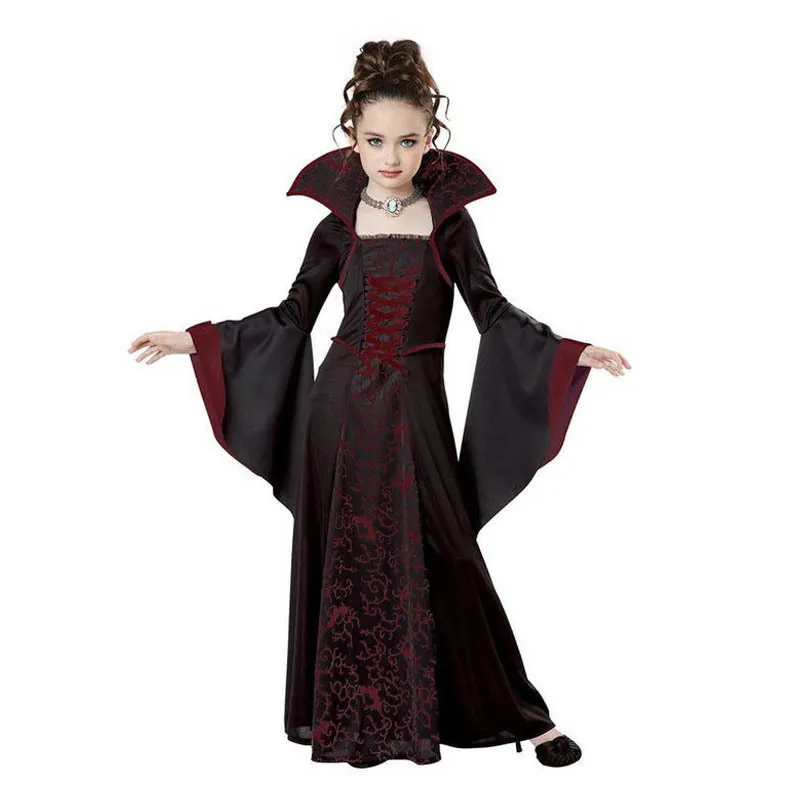 Costume di Halloween bambini Ragazze Strega Vampiro Costume Cosplay disfraz Halloween mujer Abbigliamento bambini il partito LJ200930