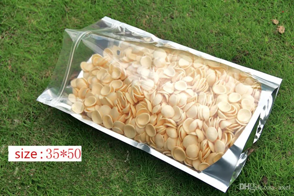 26x40cm Capacity Big Aluminum Foil Zip Lock Baking Packaging Stand Mylar Bags Smell Saver Laminating Heat Seal Showcase Baking Food Package