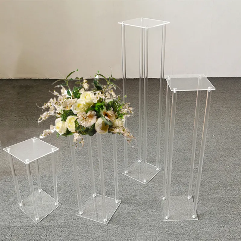 Table Flower Rack 40 60 80 100 CM Tall Acrylic Crystal Wedding Road Le (2)