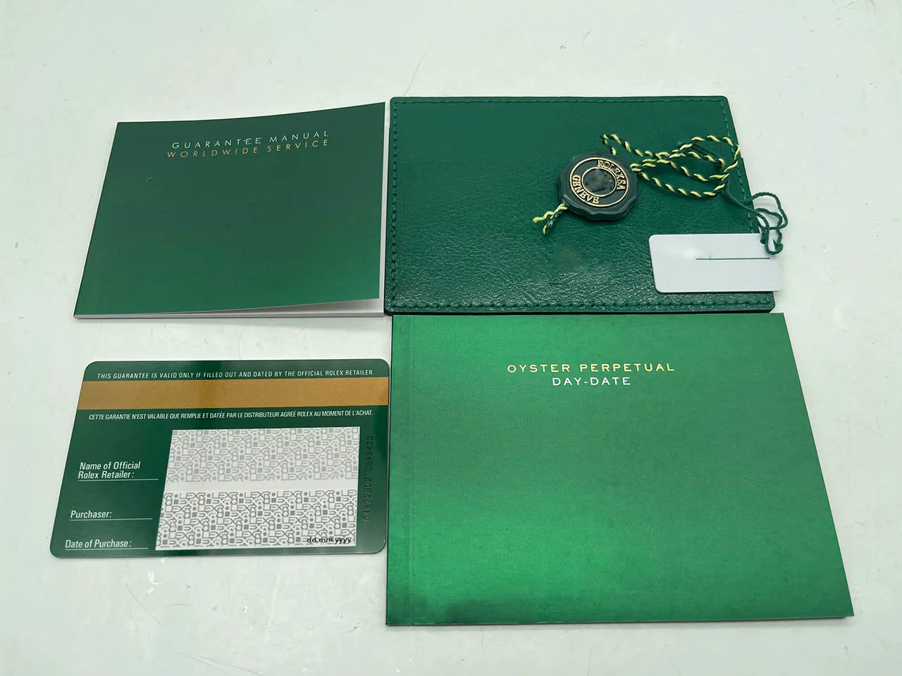 トップウォッチボックスオリジナルの正しいマッチンググリーンブックレットペーパーソレックスボックス用セキュリティカードブックレット時計印刷カスタムカード279R