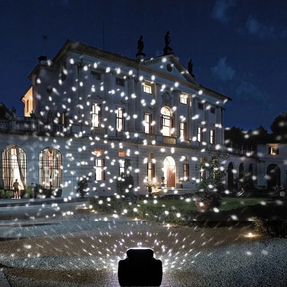 Luci proiettori a LED con nevicate, luci di proiezione scintillanti esterni illuminazione decorativa, Natale, feste, vacanze 201201