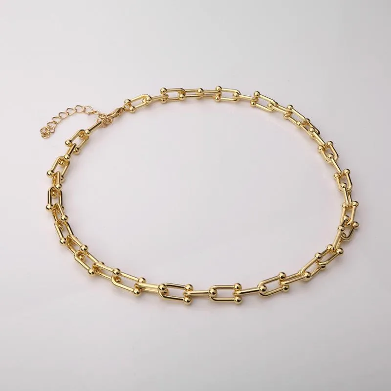 100 % Edelstahl Heavy Duty Kette Halskette für Frauen Gold Silber Farbe Metall klobige Kette Halsband Halsketten287p