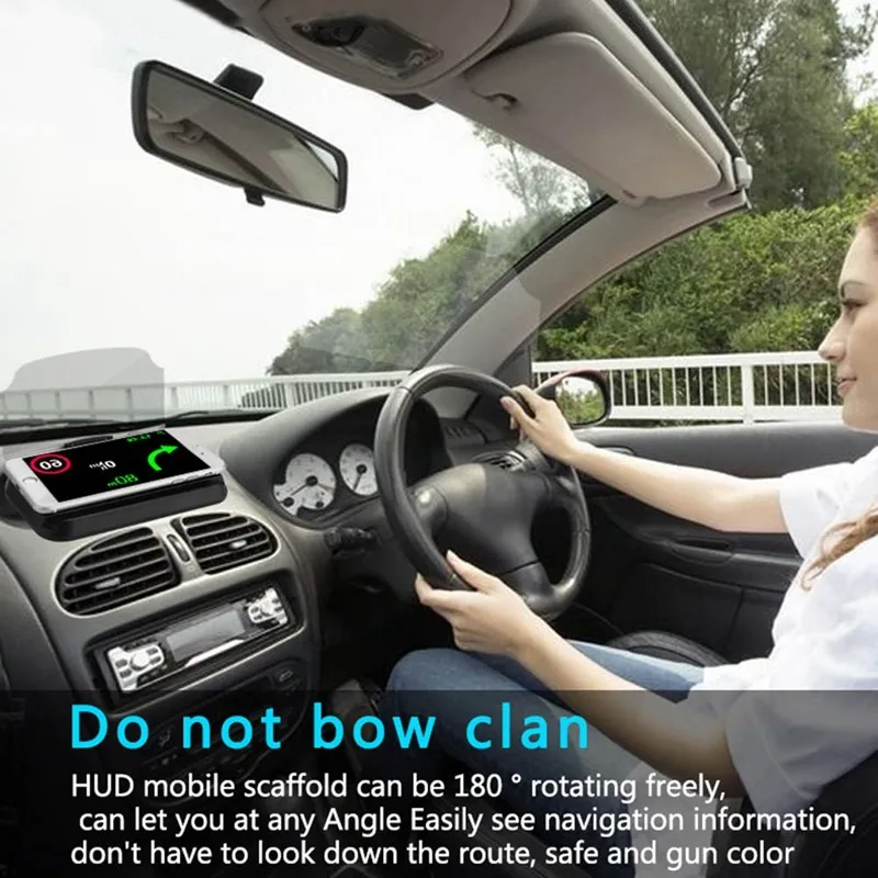 Visualizzazione della velocità HUD universale Visualizza il titolare del proiettore di navigazione GPS Wireless Caricatore wireless accessori auto1939948