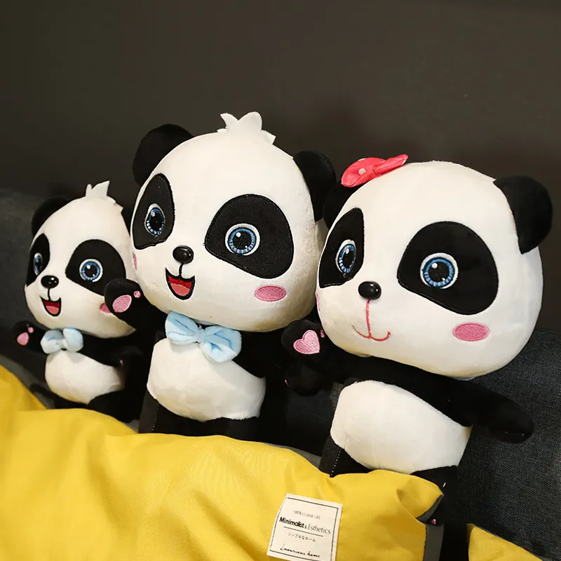 Härlig panda plysch hobbies tecknad djur fyllda leksak dockor för flicka pojkar baby födelsedag julklapp 22 ~ 55cm 220222