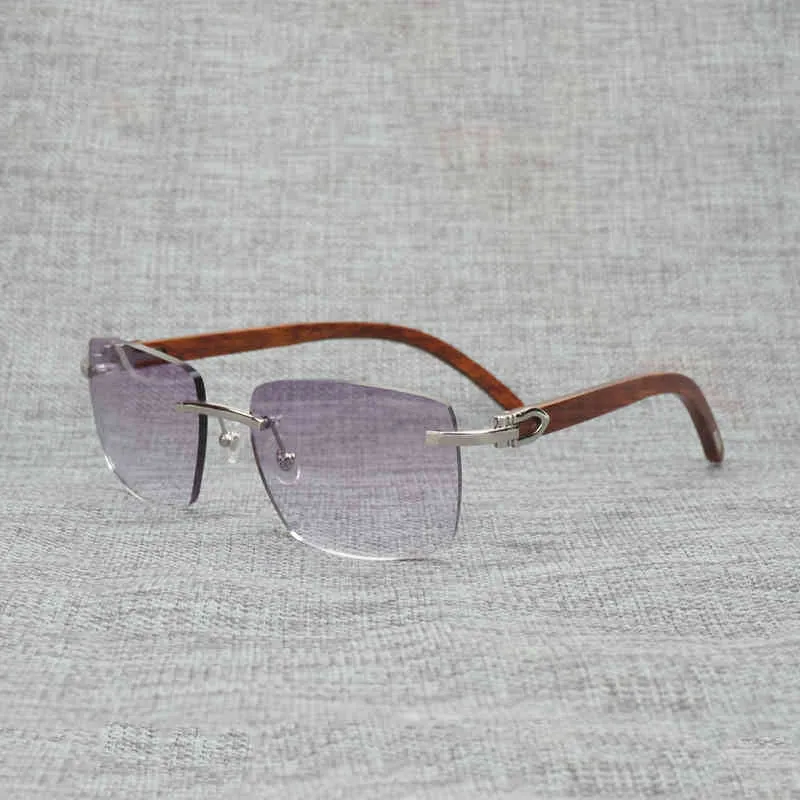 Natuurlijke Hout Zonnebril Mannen Zwart Wit Buffelhoorn Vrouwen Accsoir lunettes de soleil Schaduw Randloze Brillen Voor Outdoor B