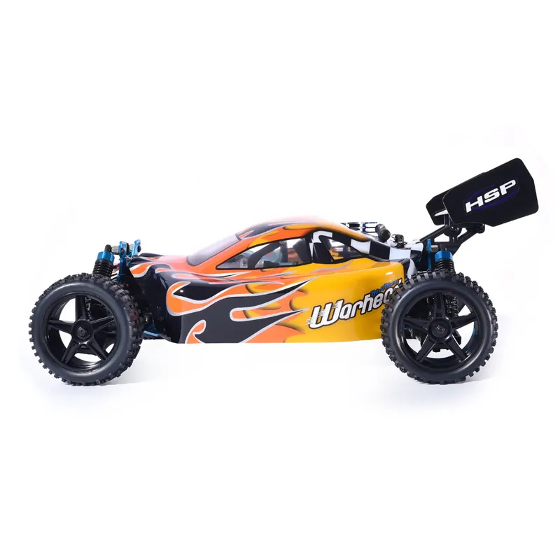 Hsp rc bil 1:10 skala 4wd två hastighet av väg buggy nitro gas ström fjärrkontroll 94106 warhead höghobby leksaker 220315