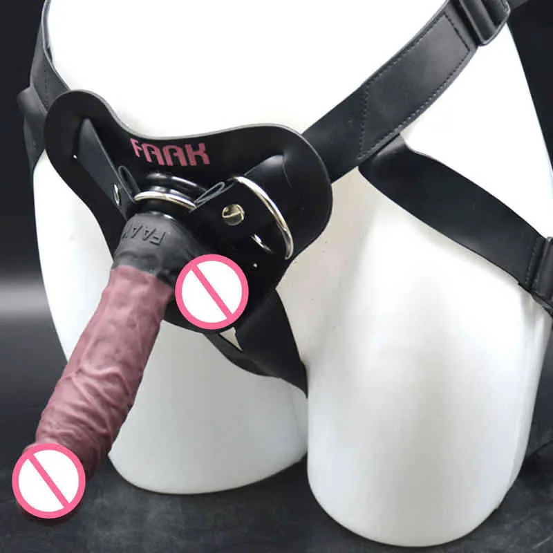 NXY Dildos Penis Anal Plug Wearing Leather Pants Pulling Masturbation Adult Sex Toys Device 0221