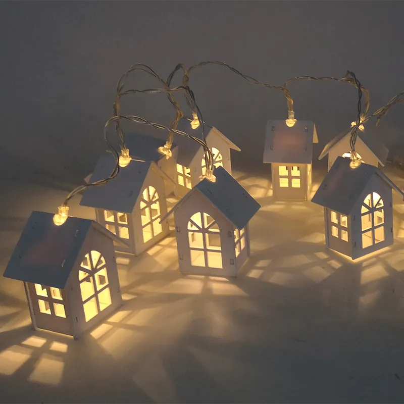 1.5M LED Christmas Tree House Style Fairy Light Led String Wedding Natal Ghirlanda Capodanno Decorazioni natalizie la casa Y200903