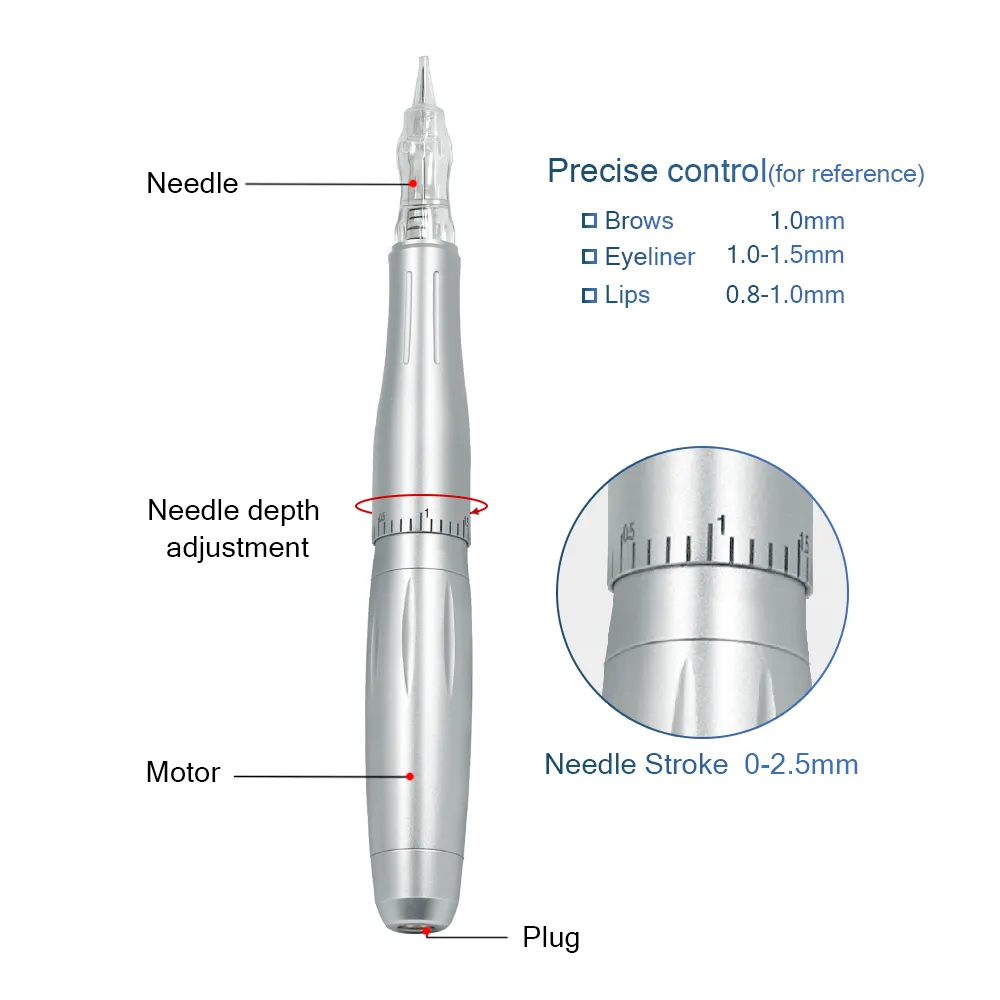 Biomaser Makeup Makeup Rotary Rotary Machine Zestawy tatuażu Profesjonalne Długopis Eyeliner Lip Tatuaż Zestaw 201112