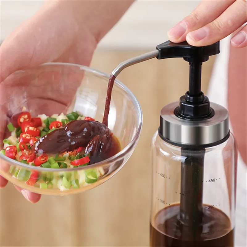 Salsa Squeeze Bottiglia Ketchup Condimento insalata Cucina Utensile da cucina Salsa Artefatto Pentola olio Bottiglie pressa miele Gadget da cucina la casa T200416