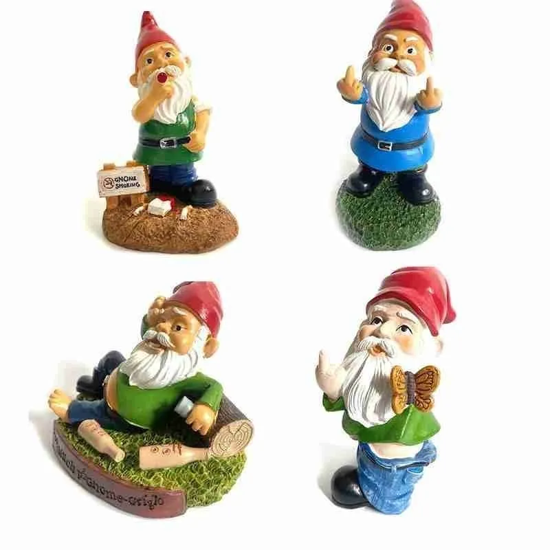 1 шт., бородатый Вилли, непослушный писающий гном, смоляные игривые рождественские гномы, веселый рождественский декор, мигающий садовый гном для газона, 20204H