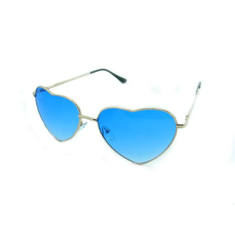 Солнцезащитные очки мода в форме сердца для девочки ретро-металлическая рама розовый зеркал женщины винтажные солнцезащитные очки № 84059246K