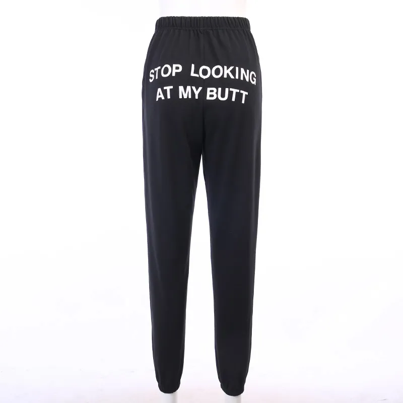 InstaHot lettre imprimé pantalon de survêtement coton lâche femmes pantalon cargo pantalon streetwear décontracté été loisirs jogger pantalon 201119