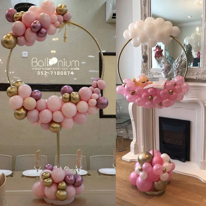 1/wreath ring balloon stand arch for wedding decoration baby shower kids birthday party decor balloons Circle bow 1027