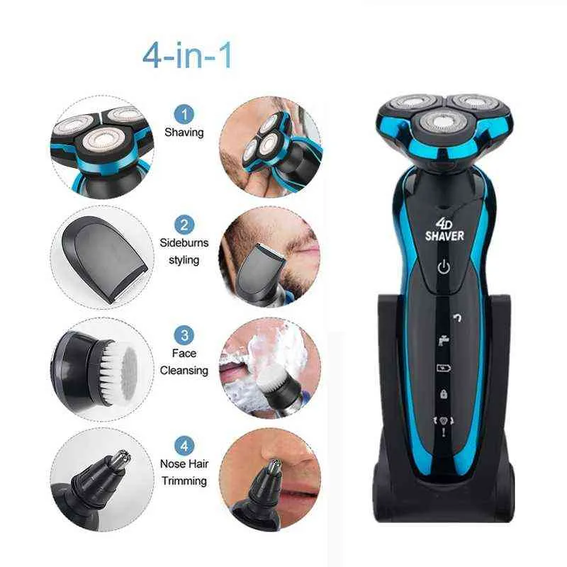 ZOZEN Razor Electric Shaver For Men Men's Shaver Shaving Machine Men Electric Razor Smart Rechargeable Shaver Razor Washable 220112