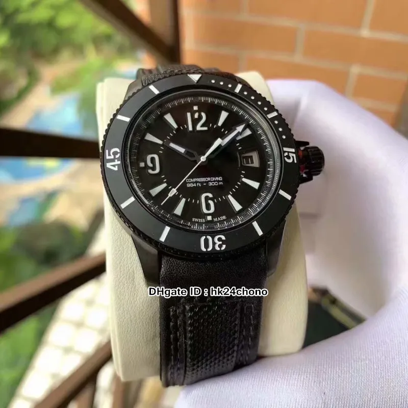 Nowy Master Compressor Q2018470 2018470 Automatyczna męska zegarek Srebrna skrzynia skórzana Pasek ceramiczny Wysoka jakość Gents Sport Watch271L