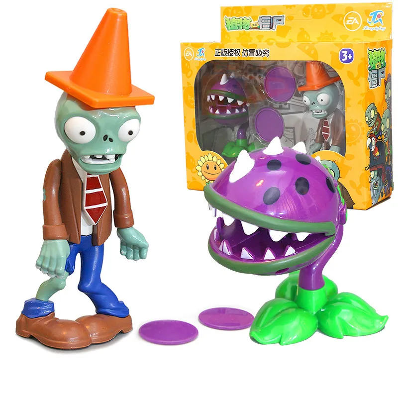 Grandi piante originali vs giocattoli zombi Set completo di ragazzi Eiezione Morbido silicone Anime Action Figures Bambole bambini Kid Gi2818471