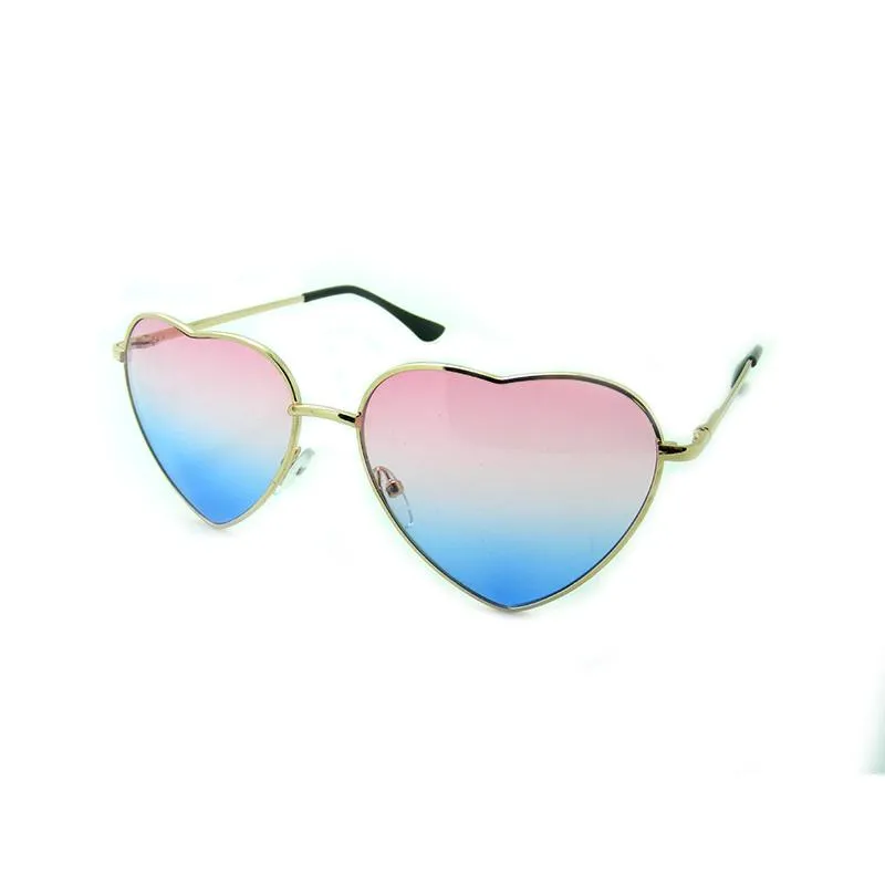 Occhiali da sole alla moda a forma di cuore ragazza retrò con cornice rosa specchio rosa Donne vintage occhiali da sole occhiali #84059245e