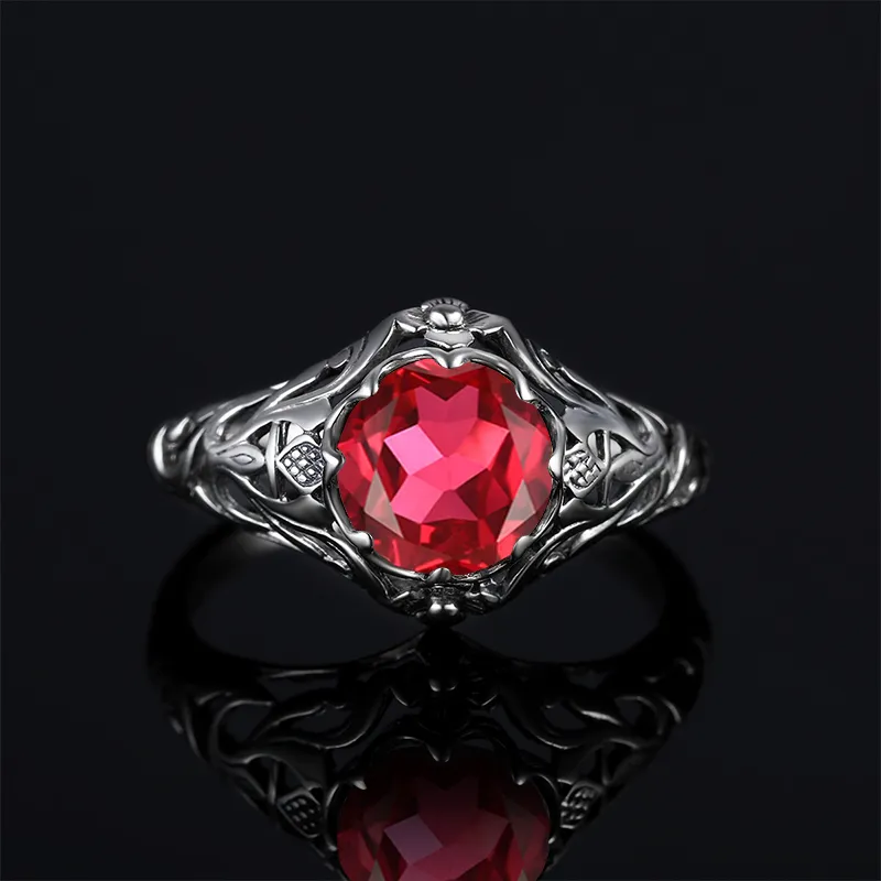 Redwood Silver Ruby Rings For Women Anillos Plata 925 Para Mujer Womens 14k White Gold Wedding Gems Designer di gioielli all'ingrosso